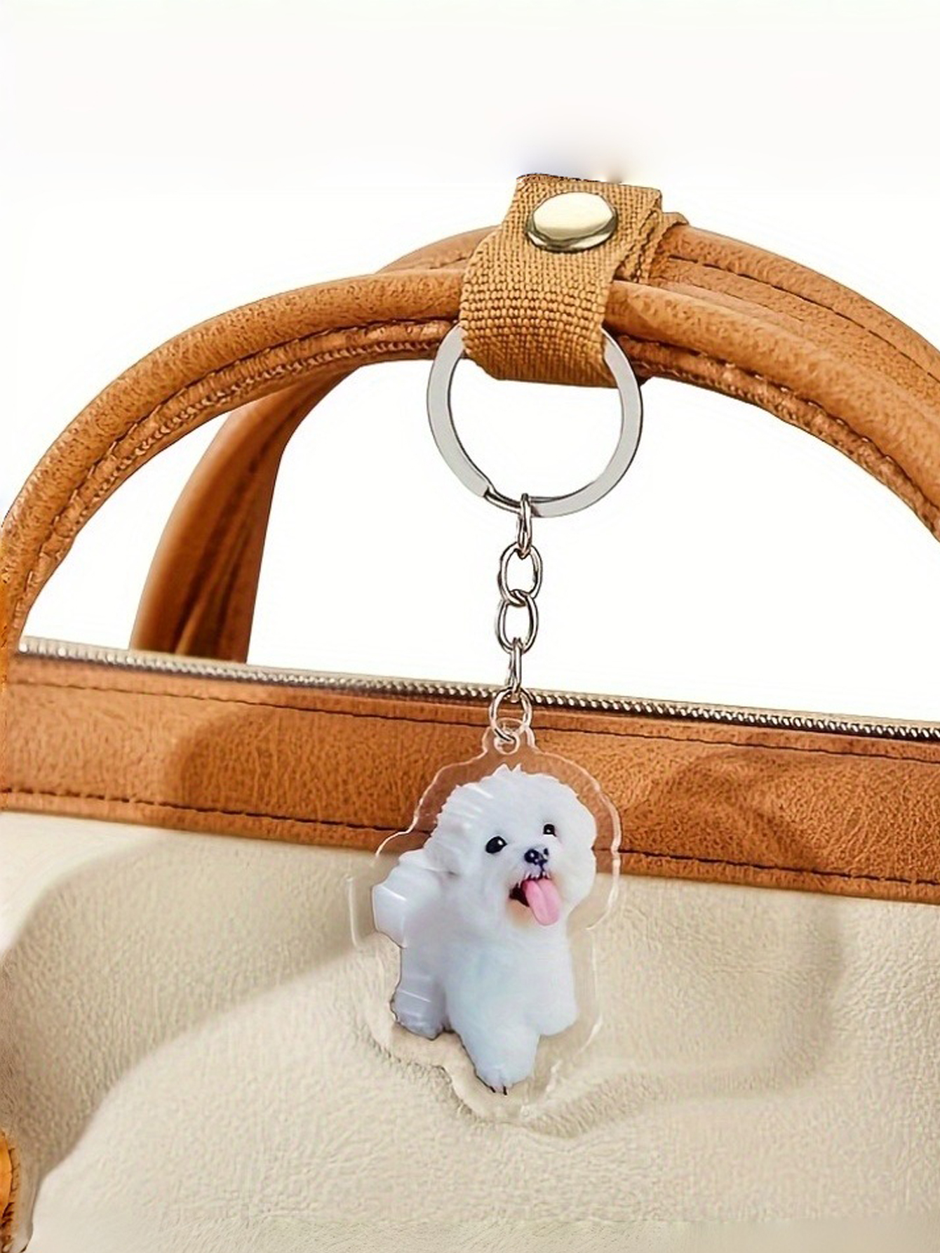Custom Photo Keychain - Personalized Acrylic Keychain with Double-Sided Pet Portrait